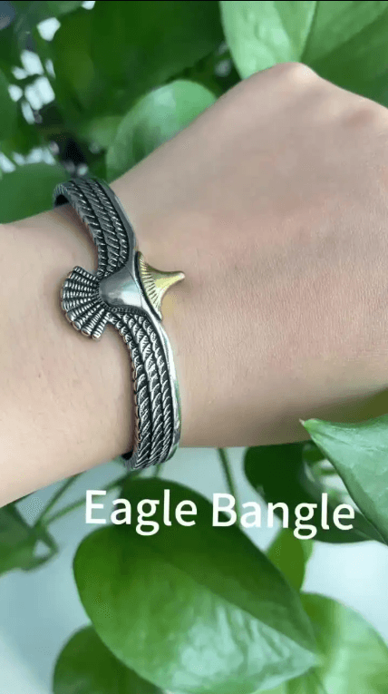 Hot Selling Fashion Vintage Men's Bangle Flying Eagle Wings Indian Eagle Bangle image 1