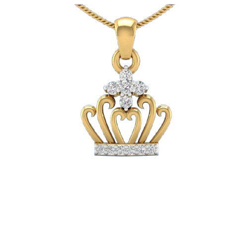 Diamond CROWN LOCKET image 0