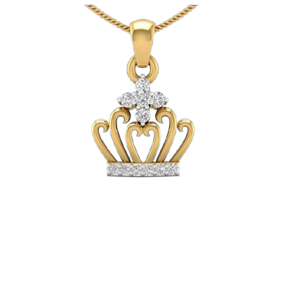 Diamond CROWN LOCKET image 0