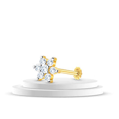 Diamond cut Nose Pin 7 Stone-0.10ct image 2