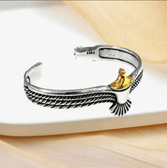 Hot Selling Fashion Vintage Men's Bangle Flying Eagle Wings Indian Eagle Bangle image 0