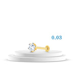 Diamond cut Nose Pin1 Stone-0.03 image 1