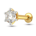 Diamond cut Nose Pin 1 Stone -0.10CT image 0
