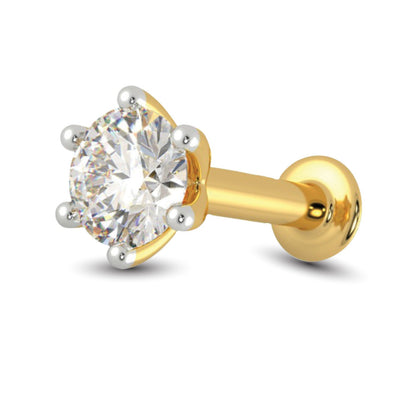 Diamond cut Nose Pin 1 Stone -0.05CT image 0