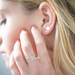 Hollow Out Heart Ring Simulated Diamond Ring image 1