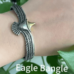 Hot Selling Fashion Vintage Men's Bangle Flying Eagle Wings Indian Eagle Bangle image 1
