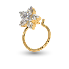 The Geranium Nose Pin Round 6 stone image 0