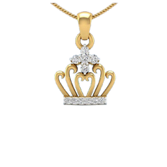 Diamond CROWN LOCKET image 0