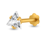 Triangle DIAMOND CUT NOSE PIN image 0