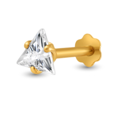 Triangle DIAMOND CUT NOSE PIN image 0