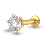 Diamond cut Nose Pin1 Stone-0.03 image 0