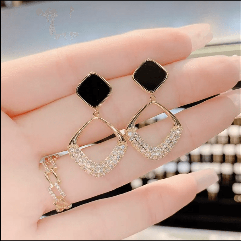 Enamel African Crystal Diamonds Alloy Statement Vintage Earring Gold Plated Jewelry Earring Women image 2