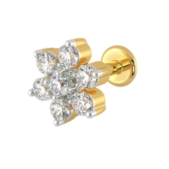 Diamond cut Nose Pin 7 Stone-0.10ct image 0