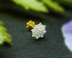 Ladies diamond Cut  nosepin image 0