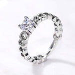 Hollow Out Heart Ring Simulated Diamond Ring image 2
