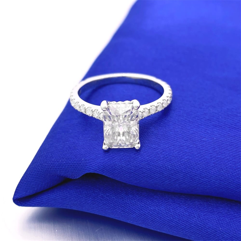 Moissanite Diamond CUT Wedding Rings image 3