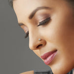 Color 7+7 Stone Nosepin With Finger Ring Free image 1