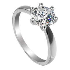 Diamond Cut One Stone Finger-R2 image 0