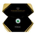 9 STONE DIAMOND CUT NOSE-PIN image 0