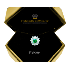 9 STONE DIAMOND CUT NOSE-PIN image 0
